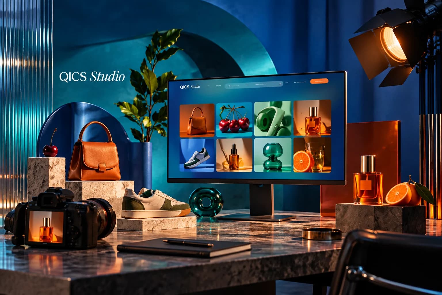 Univers QICS Studio — exploration visuelle QICS