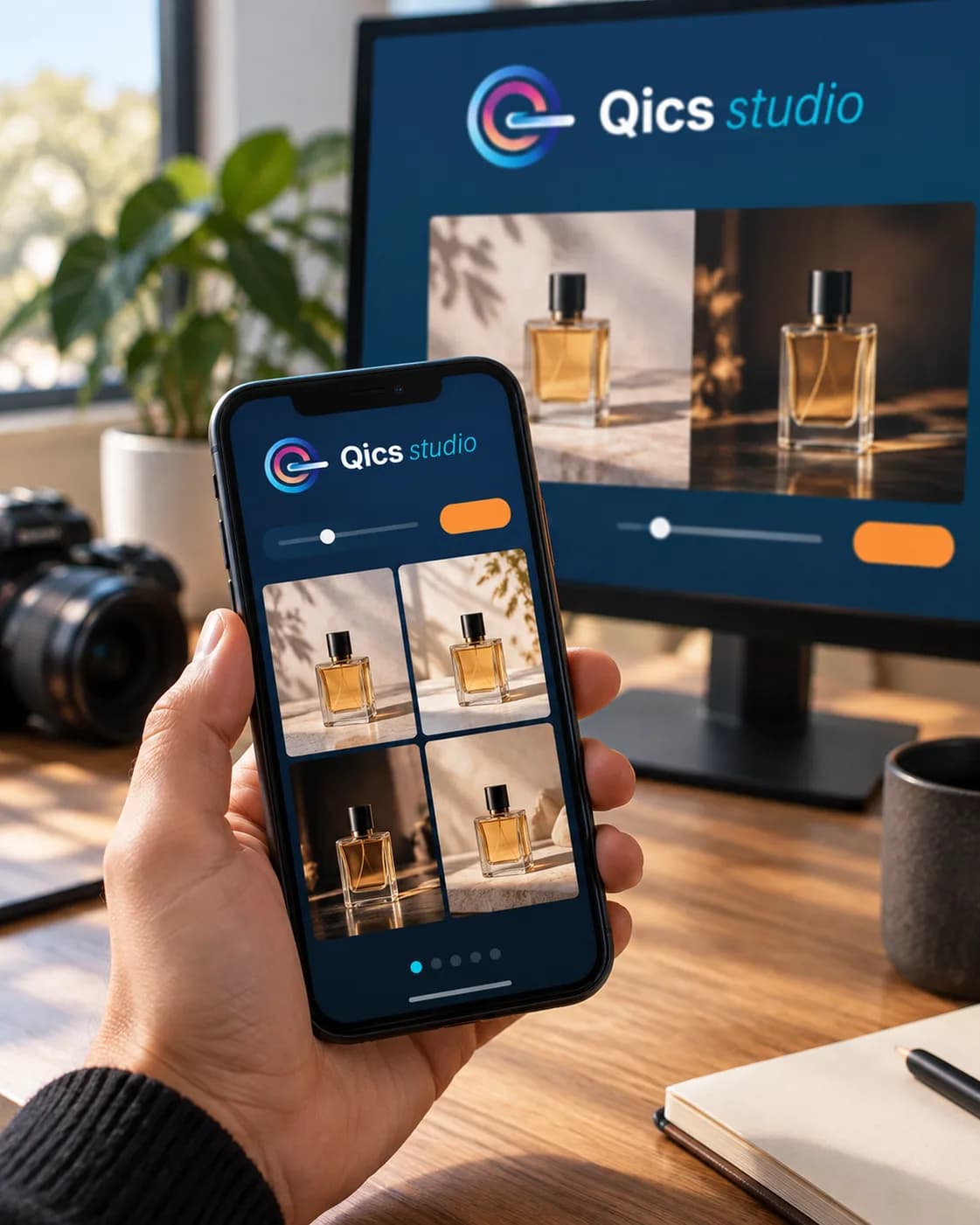 La galerie de visuels sur mobile