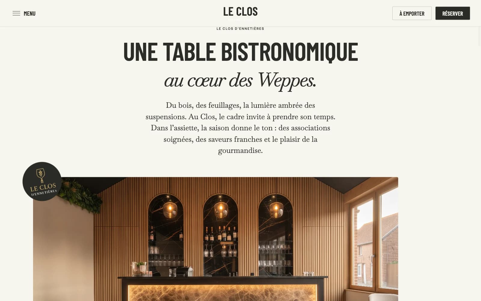 Le lieu présenté sur le site Le Clos
