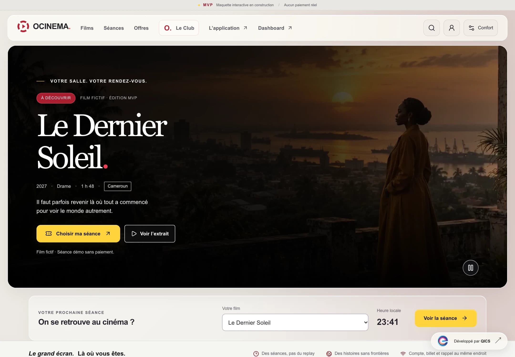 OCINEMA · Faire du cinéma en ligne un rendez-vous.