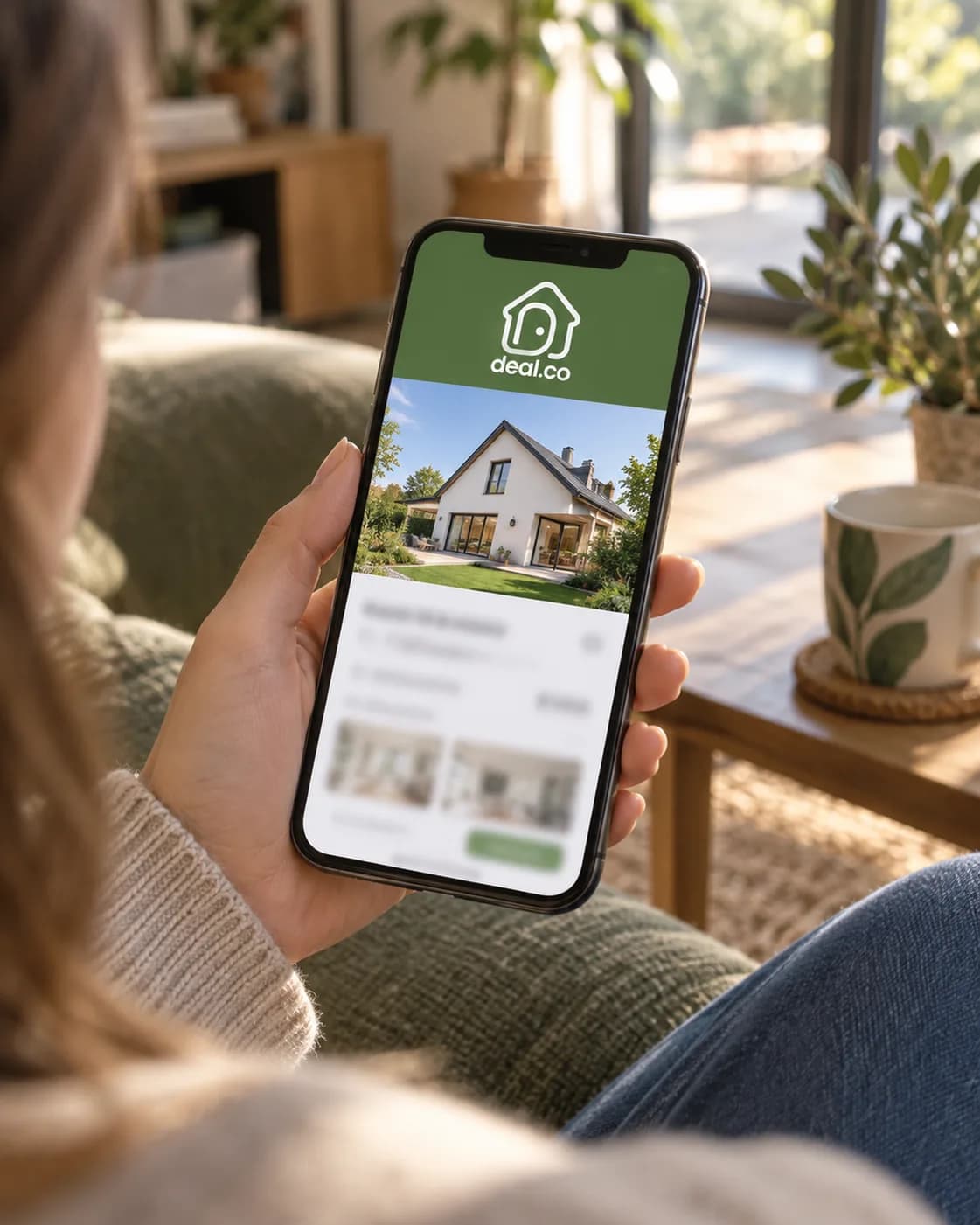 Une annonce immobilière sur mobile